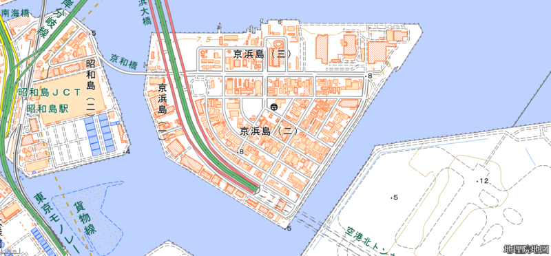 京浜島の地図