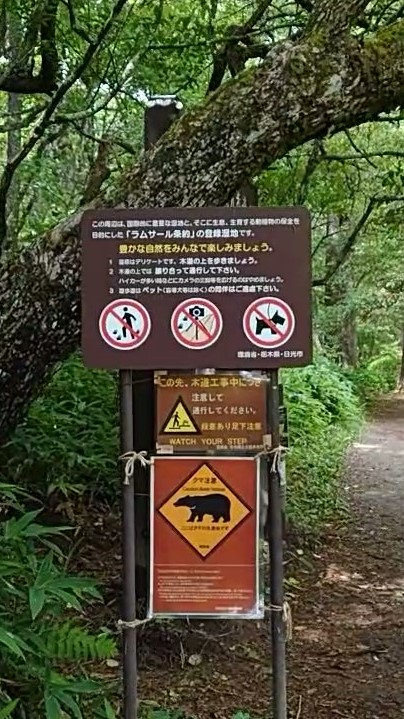 クマ注意の標識