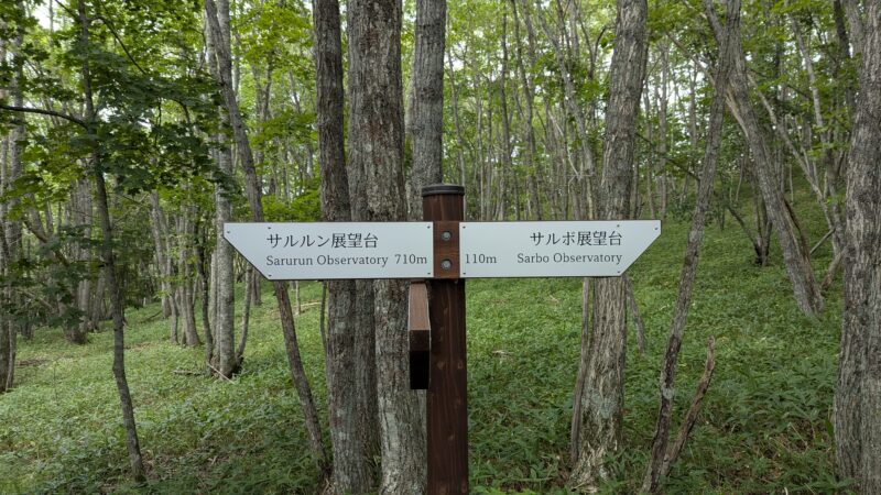 サルボ歩道の案内表示