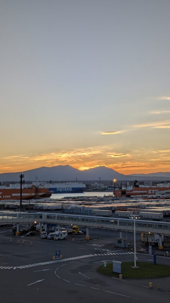 フェリーからの夕日